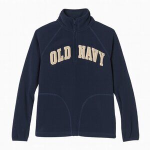 Old Navy Navy Blue Fleece Quarter Zip Pullover Sweatshirt Small